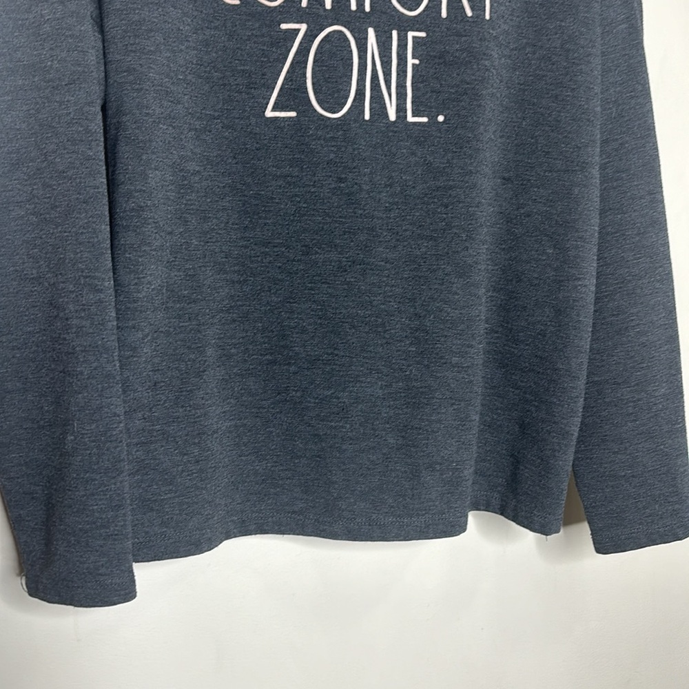 Rae Dunn | Gray Long Sleeve Hooded Sweater | Comfort Zone | Casual Wear Size M - Picture 4 of 7